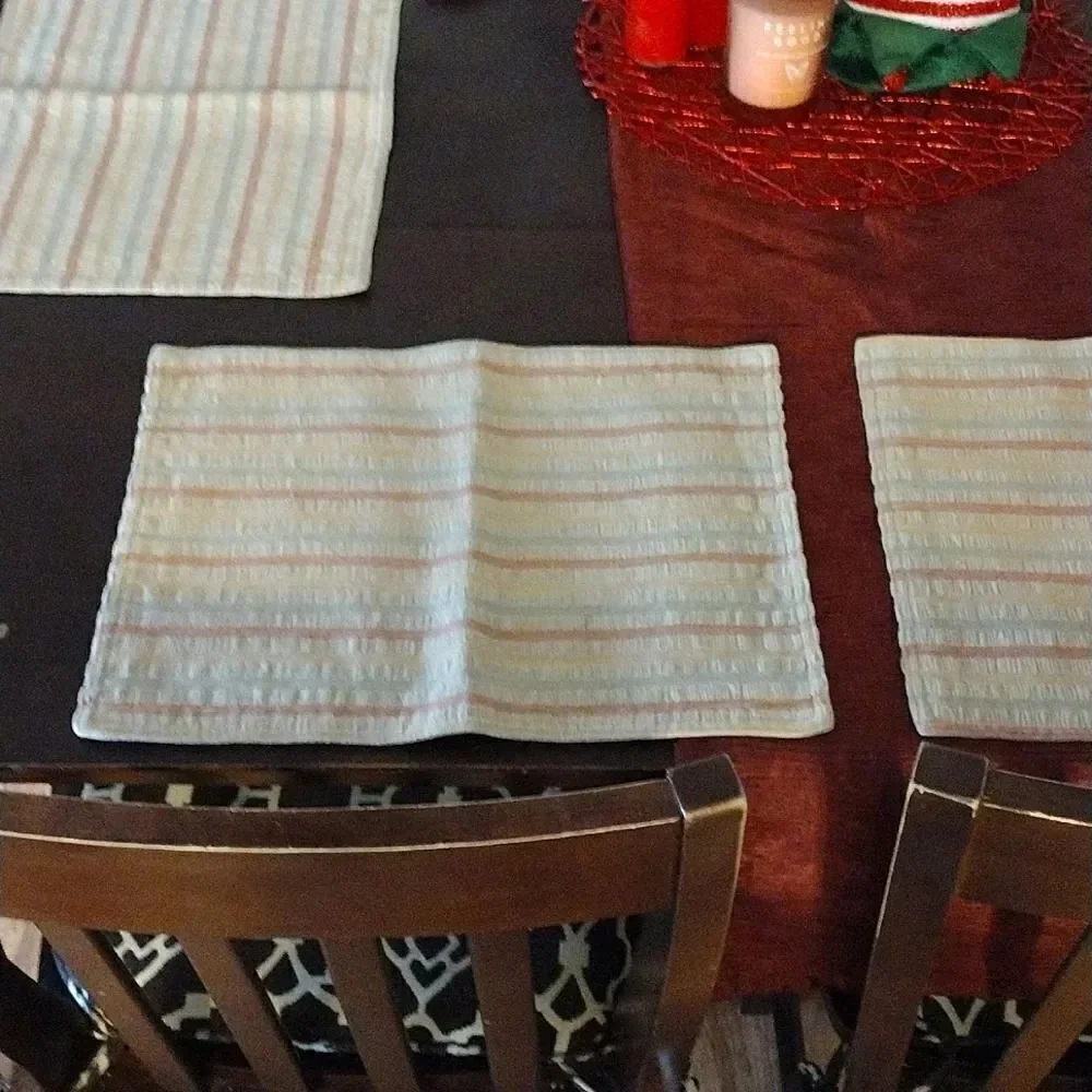 Set of 4 Retro Striped Cotton Placemats 16